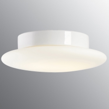 LED-Deckenlampe in weier Keramik mit mattweiem Glas