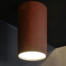 Rohr-Hngelampe in Eisen rost, mittleres Modell